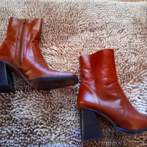 Leather ankle boots